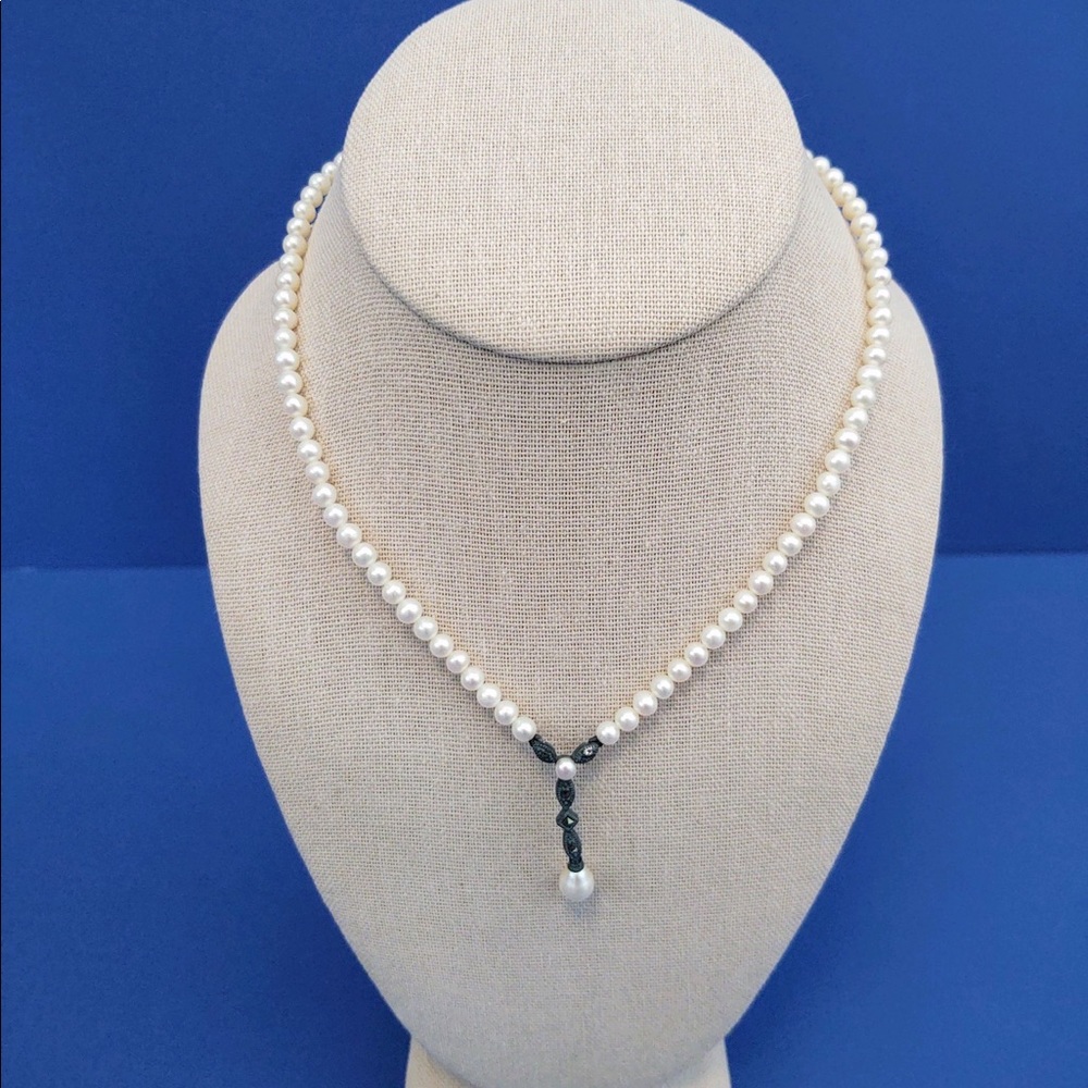 [Judith Jack] Freshwater Pearl & Marcasite Necklace